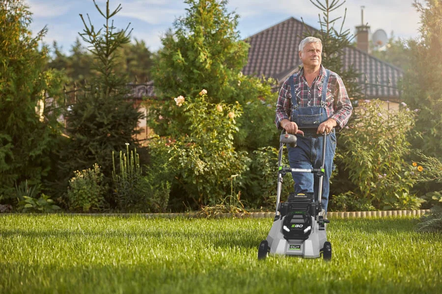 battery operated push lawn mowers