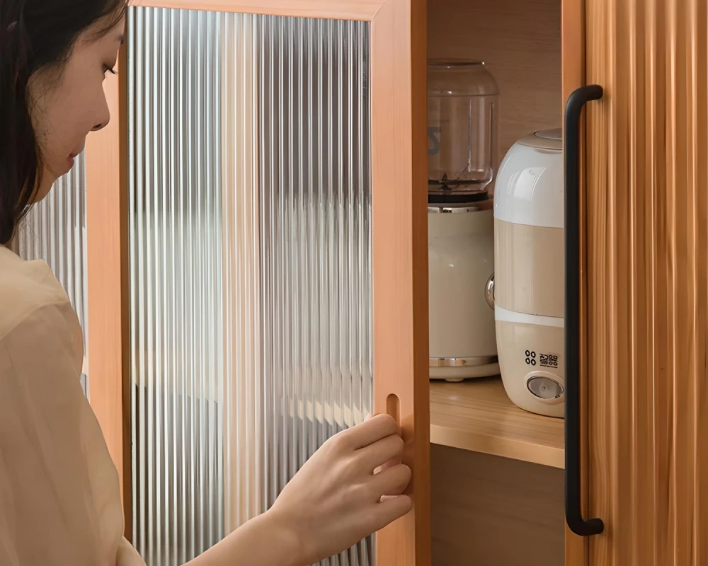 glass front buffet sideboard